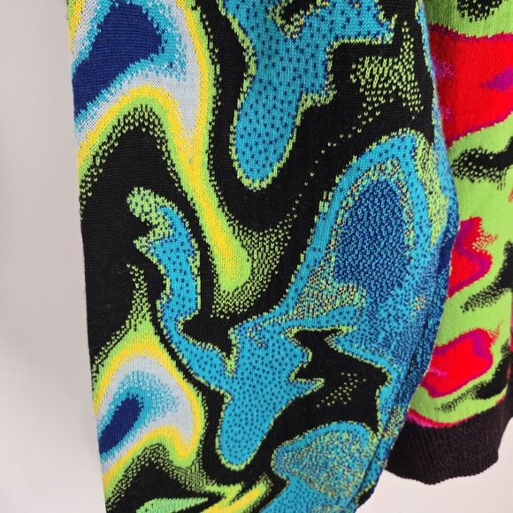 AGR Cherish Jacquard Split Sweater Merino Wool Psychedelic Unisex Size Large NEW - Picture 7 of 12